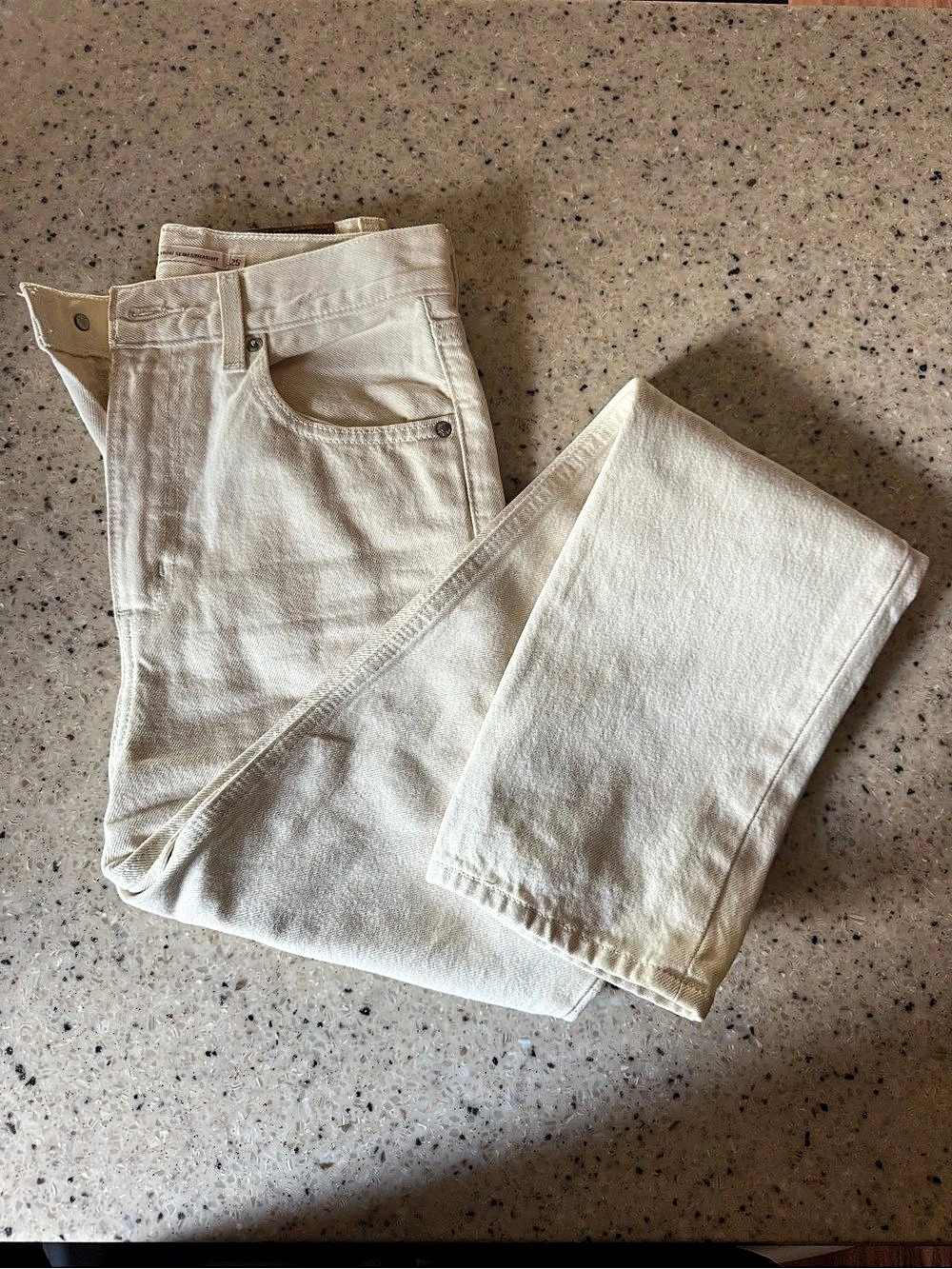 Levi's 70s High Slim Straight Jeans Straight Leg Jeans in White Waist 25 Like
